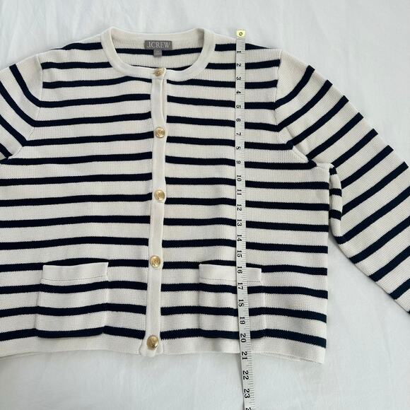 J.Crew Relaxed Emilie Lady Jacket In Stripe 100% Cotton XXL - Picture 9 of 13